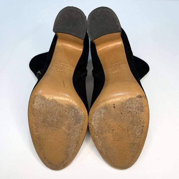 Valentino Garavani Rockstud Boot EU 36.5 US 6.5 Black Studded Heeled Bootie - Picture 9 of 11